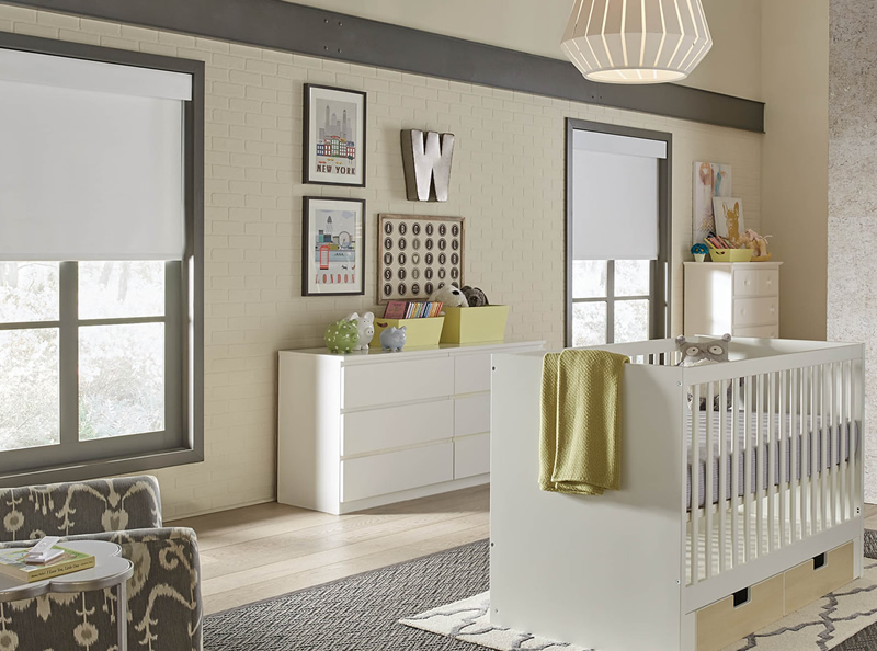 Lutron shades in nursery