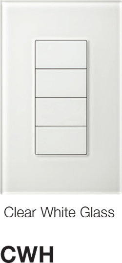 Clear White Glass Keypad